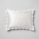Scalloped Silk Pillowcase - White