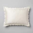 Scalloped Silk Pillowcase - Ivory